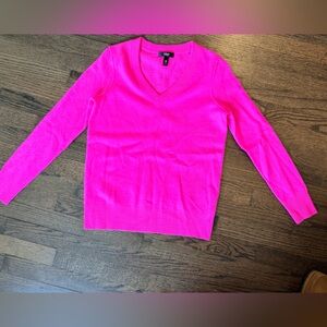 AQUA Cashmere V-Neck Sweater - 100%